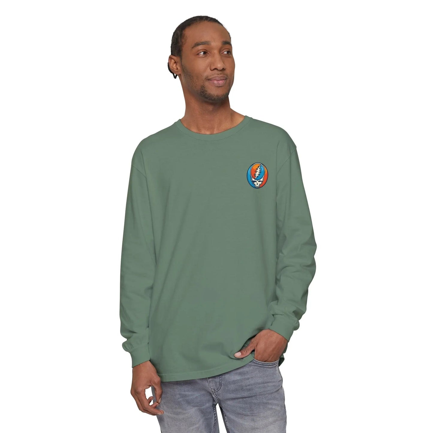 Twisted Stealie Garment-dyed Long Sleeve T-Shirt Vineyard Collection
