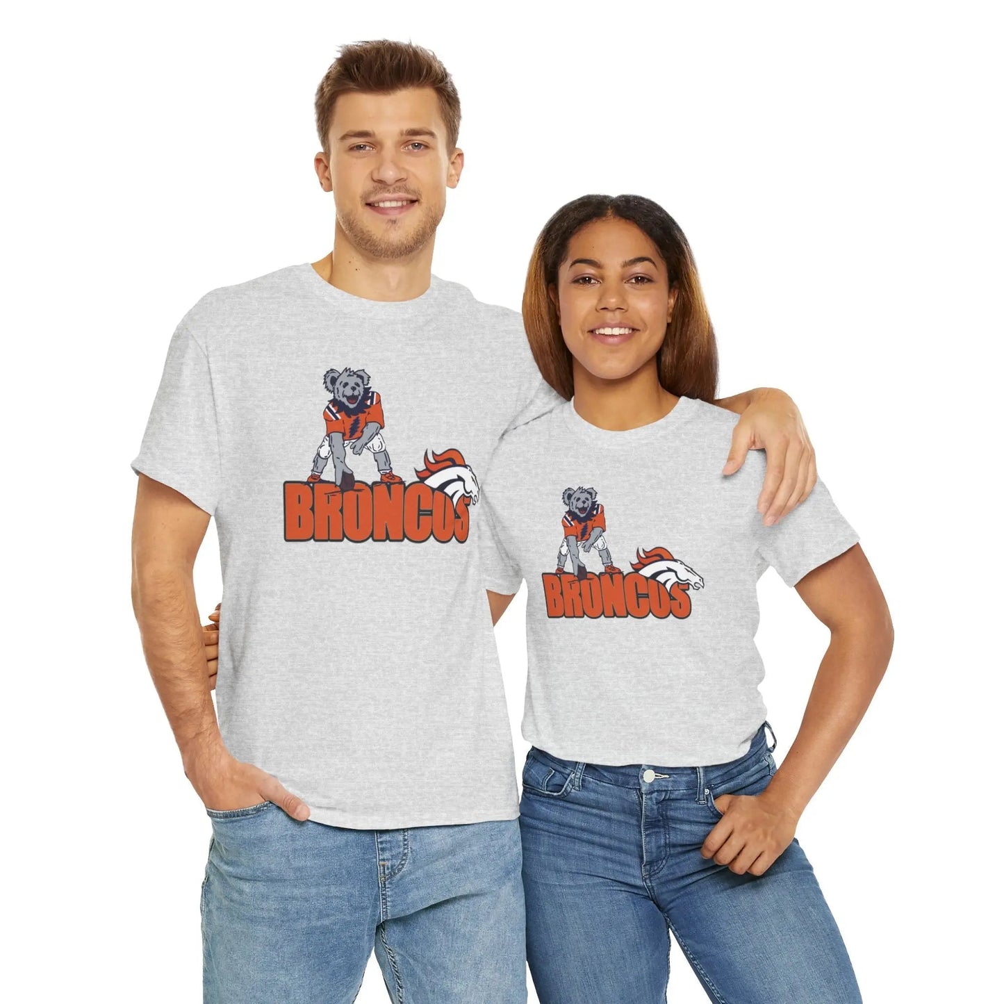 Denver Broncos Dancing Bear Grateful Dead T-Shirt NFL The Gridiron Collection