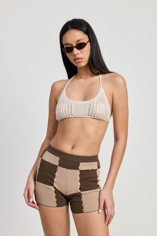 Crochet Open Back Key Attribute Bralette