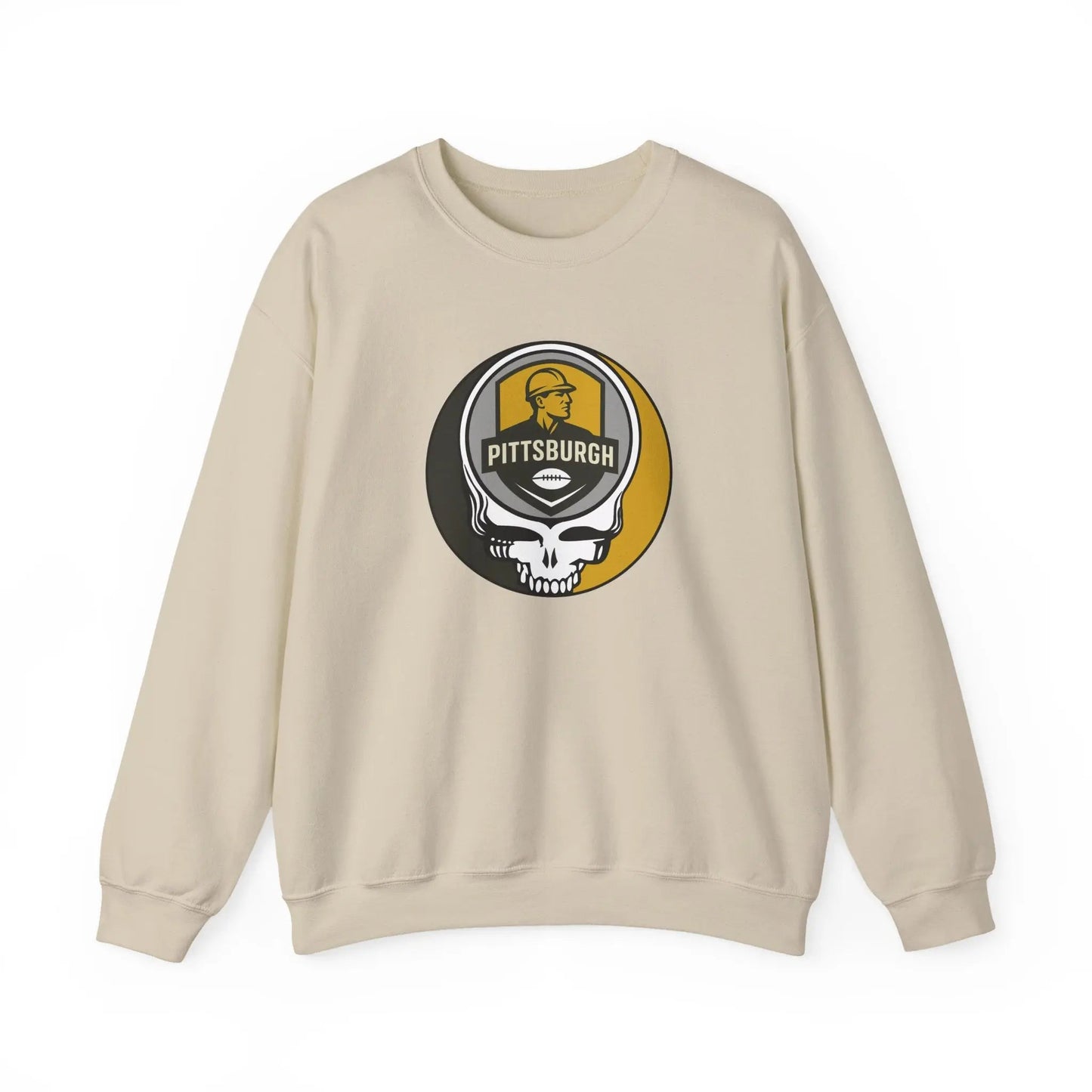 Grateful Dead Stealie Crewneck Sweatshirt Unisex Heavy Blend NFL The Gridiron Collection Pittsburgh Steelers