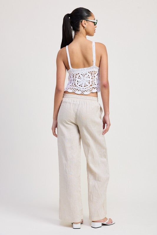 Crochet Lace Top Sleeveless Shirt & Blouse