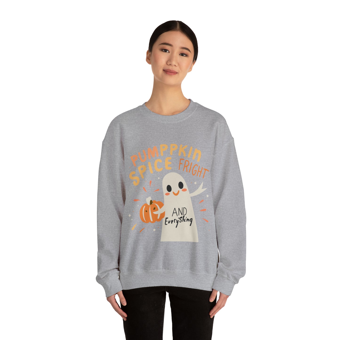 Pumppkin Spice Fright Sweatshirt, Spooky Season Halloween Sweatshirt, Winter Sweatshirt, Spooky Sweatshirt, Halloween Gifts