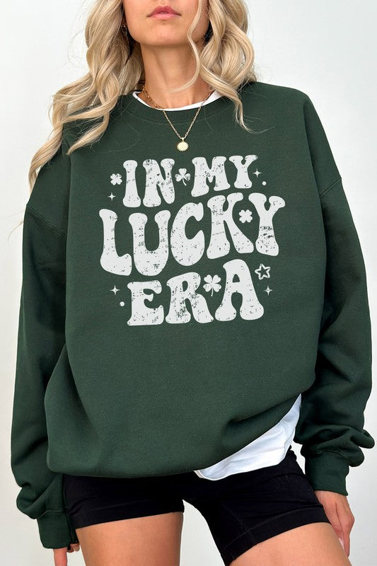 St Patrick's Graphic Crewneck Sweatshirt Unisex Oversized In My Lucky Era