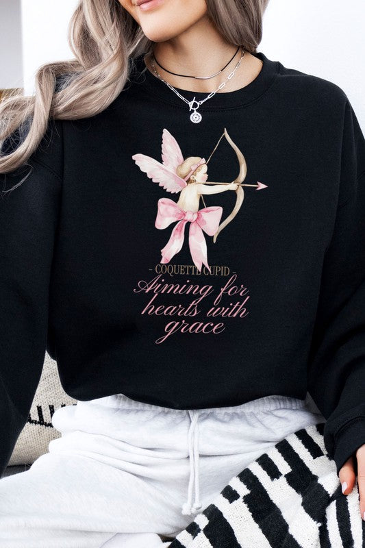 Valentine's Fleece Graphic Sweatshirt Unisex Oversized Crewneck