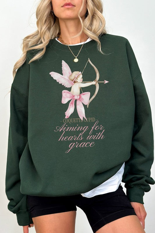 Valentine's Fleece Graphic Sweatshirt Unisex Oversized Crewneck