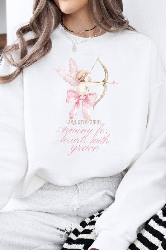 Valentine's Fleece Graphic Sweatshirt Unisex Oversized Crewneck