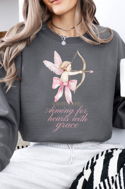 Valentine's Fleece Graphic Sweatshirt Unisex Oversized Crewneck