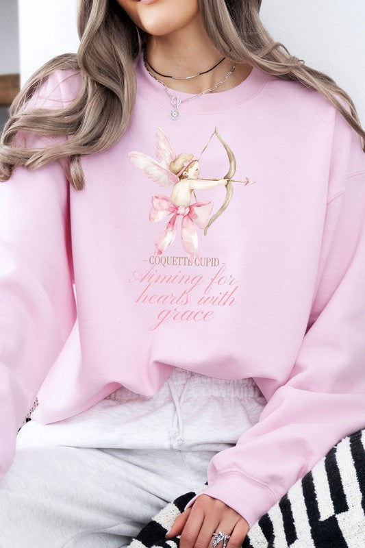 Valentine's Fleece Graphic Sweatshirt Unisex Oversized Crewneck