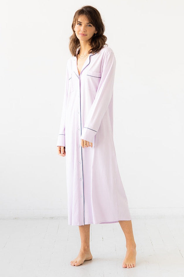 SALUA Sleep Shirt in Pima Cotton - Long