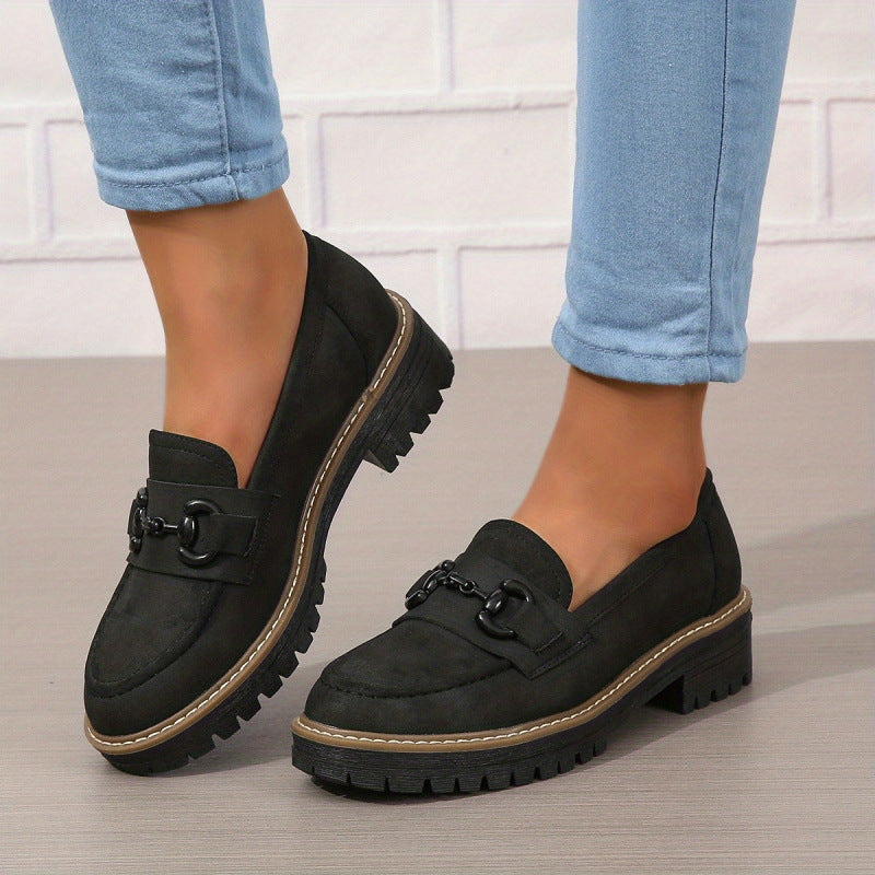 Horsebit Metal Elegant Flat Loafers Women’s Horsebit Loafers