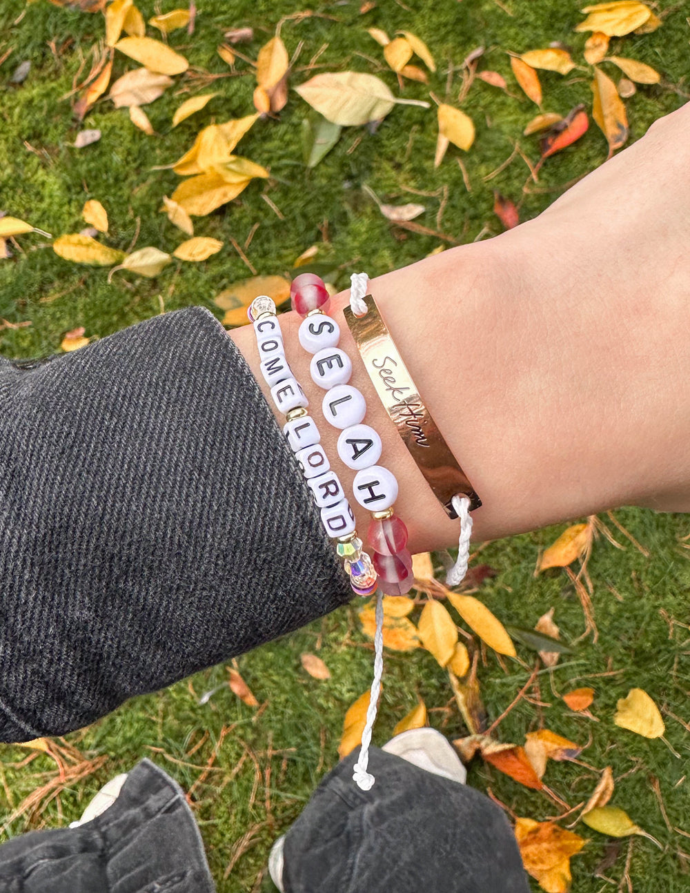 Come Lord Letter Bracelet Spiritual Jewelry Elevated Faith
