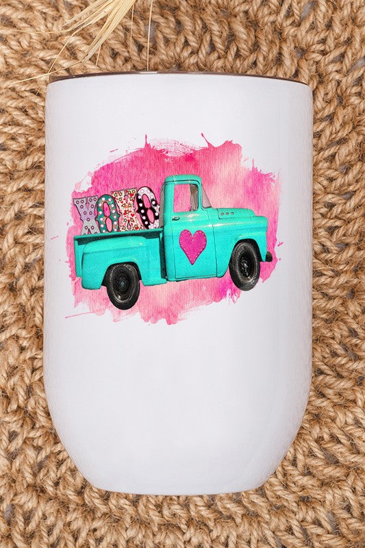 Valentine's Day XoXo Heart Door Truck Wine Cup
