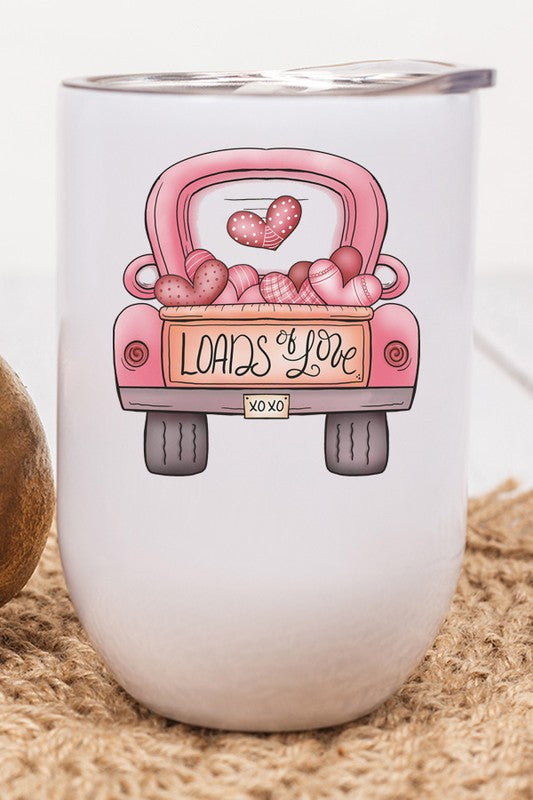 Valentine's Day Loads of Love Truck Wine Cup