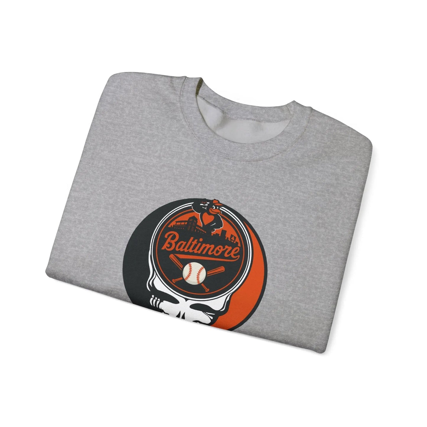 Grateful Dead Stealie Baltimore Baseball Edition Crewneck Sweatshirt MLB