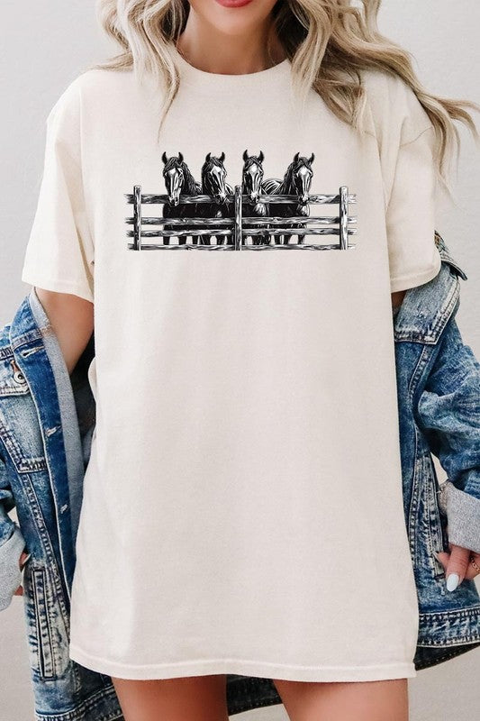 Horse Western Graphic Plus Heavy Cotton Tee