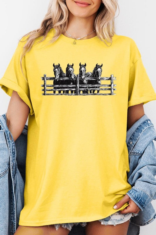 Horse Western Graphic Plus Heavy Cotton Tee