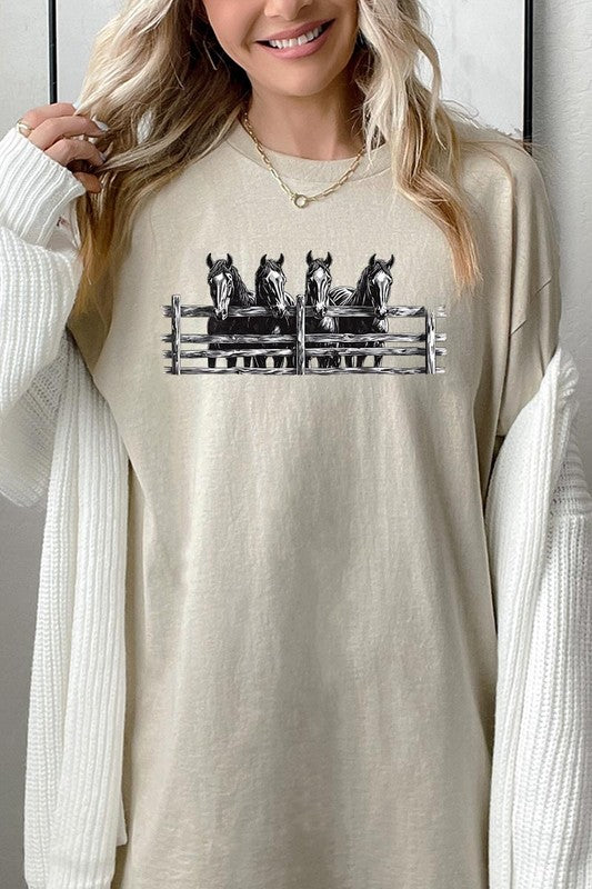 Horse Western Graphic Plus Heavy Cotton Tee