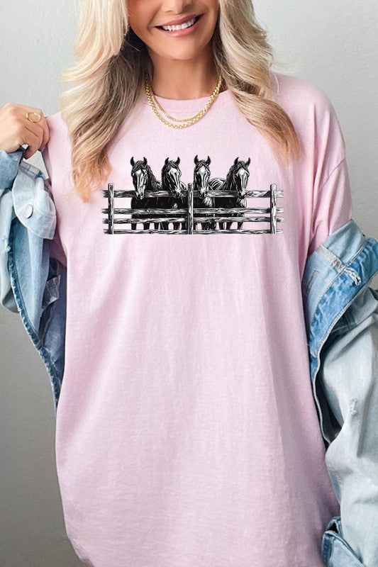 Horse Western Graphic Plus Heavy Cotton Tee