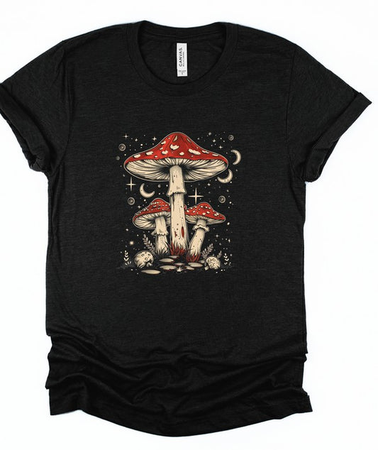 Boho Retro Mushrooms Graphic Tee Unisex T-Shirt