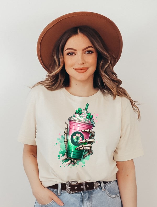 Shamrock Shake Graphic Crew Neck Tee Cotton