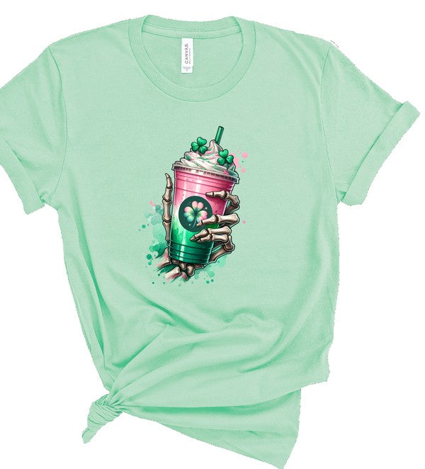 Shamrock Shake Graphic Crew Neck Tee Cotton