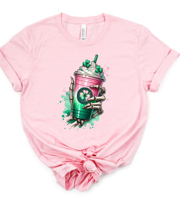 Shamrock Shake Graphic Crew Neck Tee Cotton