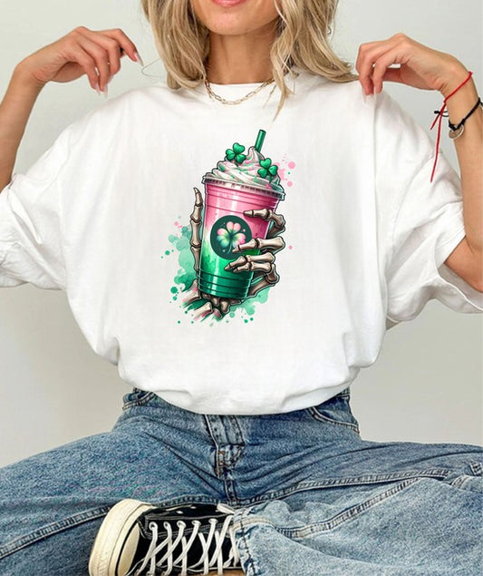 Shamrock Shake Graphic Crew Neck Tee Cotton