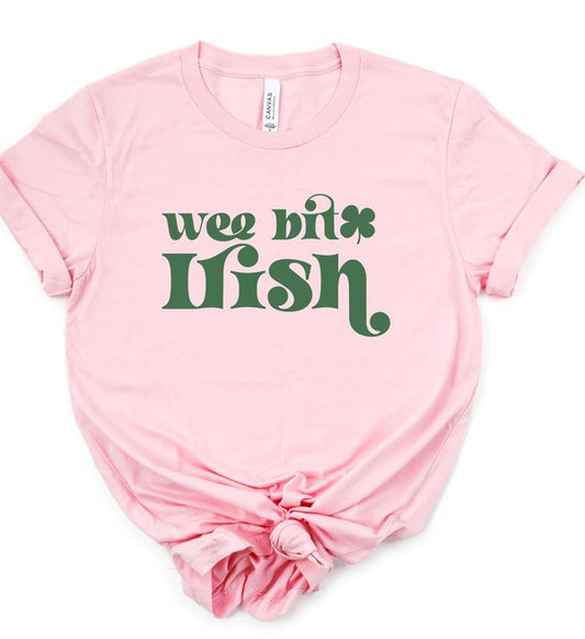 Wee Bit Irish Graphic Crew Neck Tee Unisex Cotton T-Shirt