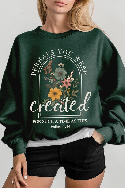 Perhaps You Were Created Graphic Sweatshirt
