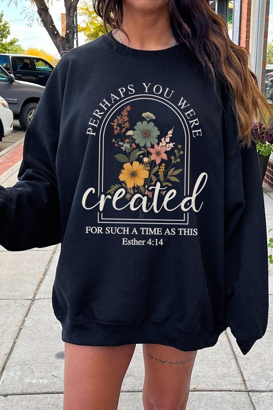 Perhaps You Were Created Graphic Sweatshirt