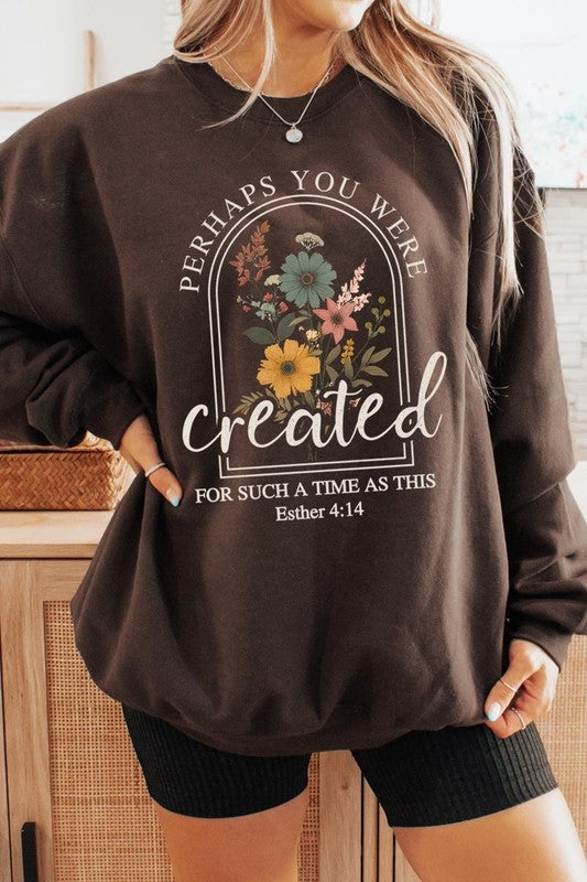 Perhaps You Were Created Graphic Sweatshirt