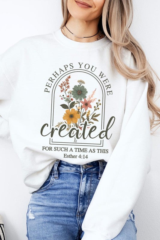 Perhaps You Were Created Graphic Sweatshirt