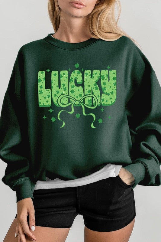 Croquette Lucky Bow Graphic Sweatshirt