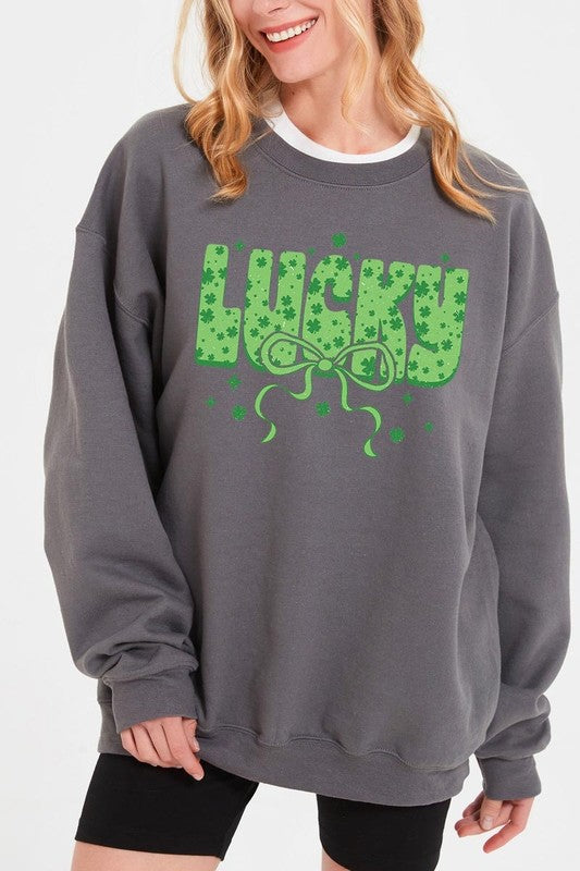 Croquette Lucky Bow Graphic Sweatshirt