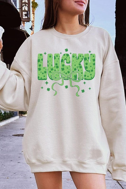 Croquette Lucky Bow Graphic Sweatshirt