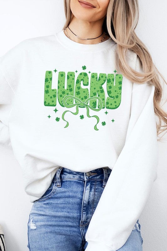 Croquette Lucky Bow Graphic Sweatshirt