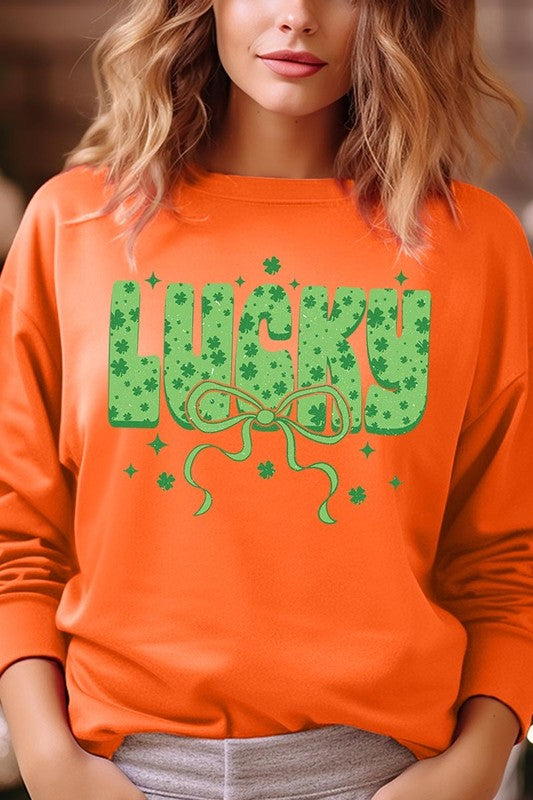 Croquette Lucky Bow Graphic Sweatshirt