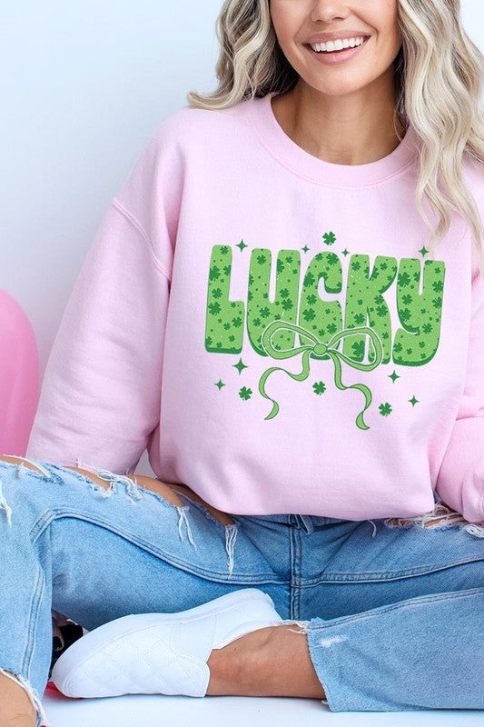 Croquette Lucky Bow Graphic Sweatshirt