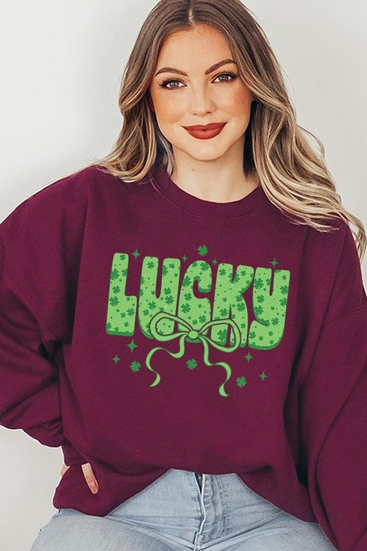 Croquette Lucky Bow Graphic Sweatshirt