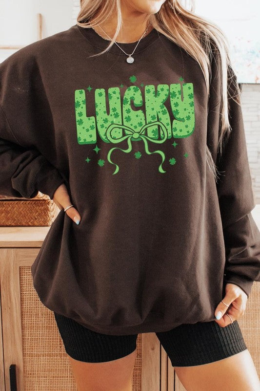 Croquette Lucky Bow Graphic Sweatshirt