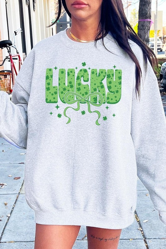 Croquette Lucky Bow Graphic Sweatshirt