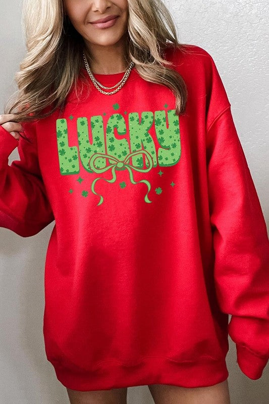 Croquette Lucky Bow Graphic Sweatshirt