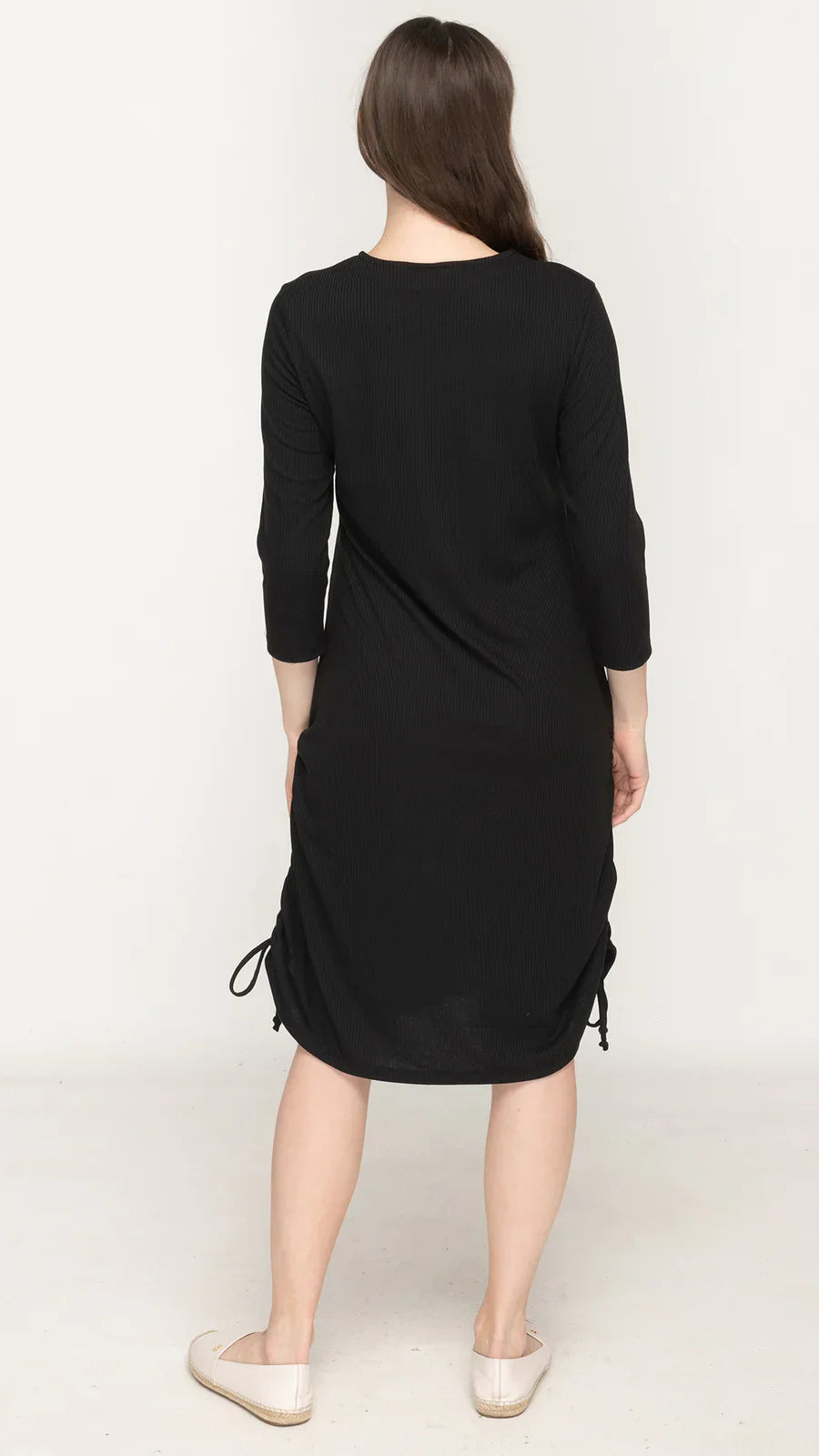 Rib Ruched Adjustable Length Dress KMW