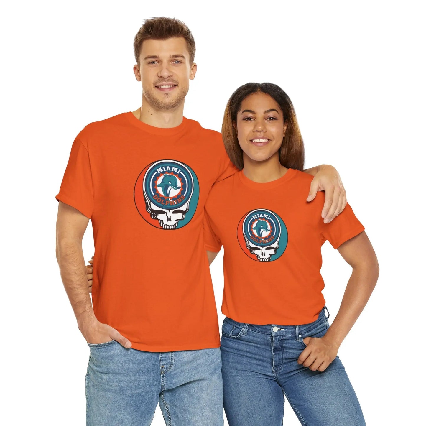 Miami Dolphins Steal Your Face T-Shirt Grateful Dead The Gridiron Collection