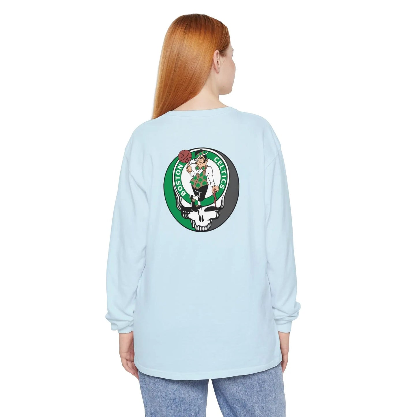 Boston Celtics Garment-Dyed Long Sleeve T-Shirt Two-Sided Vineyard Collection