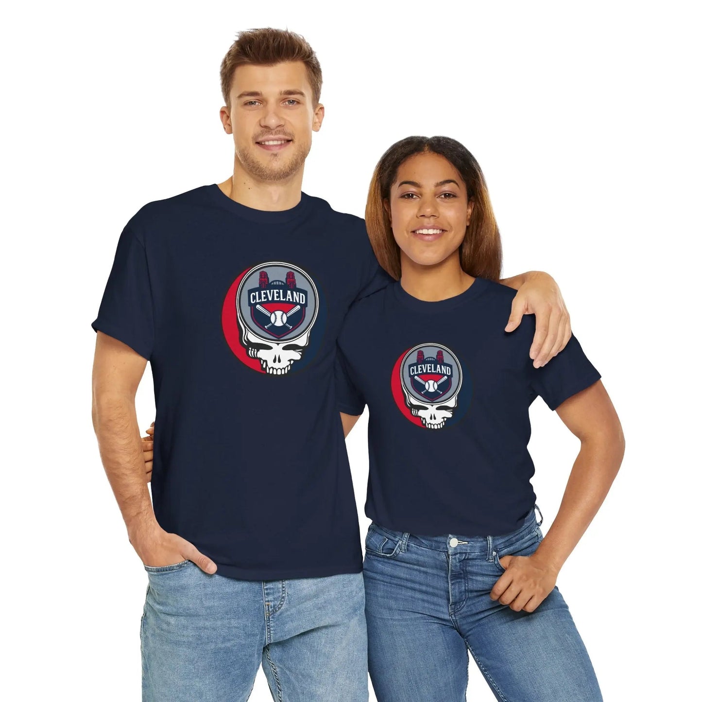 Grateful Dead Steal Your Face T-Shirt Cleveland Guardians Baseball Edition