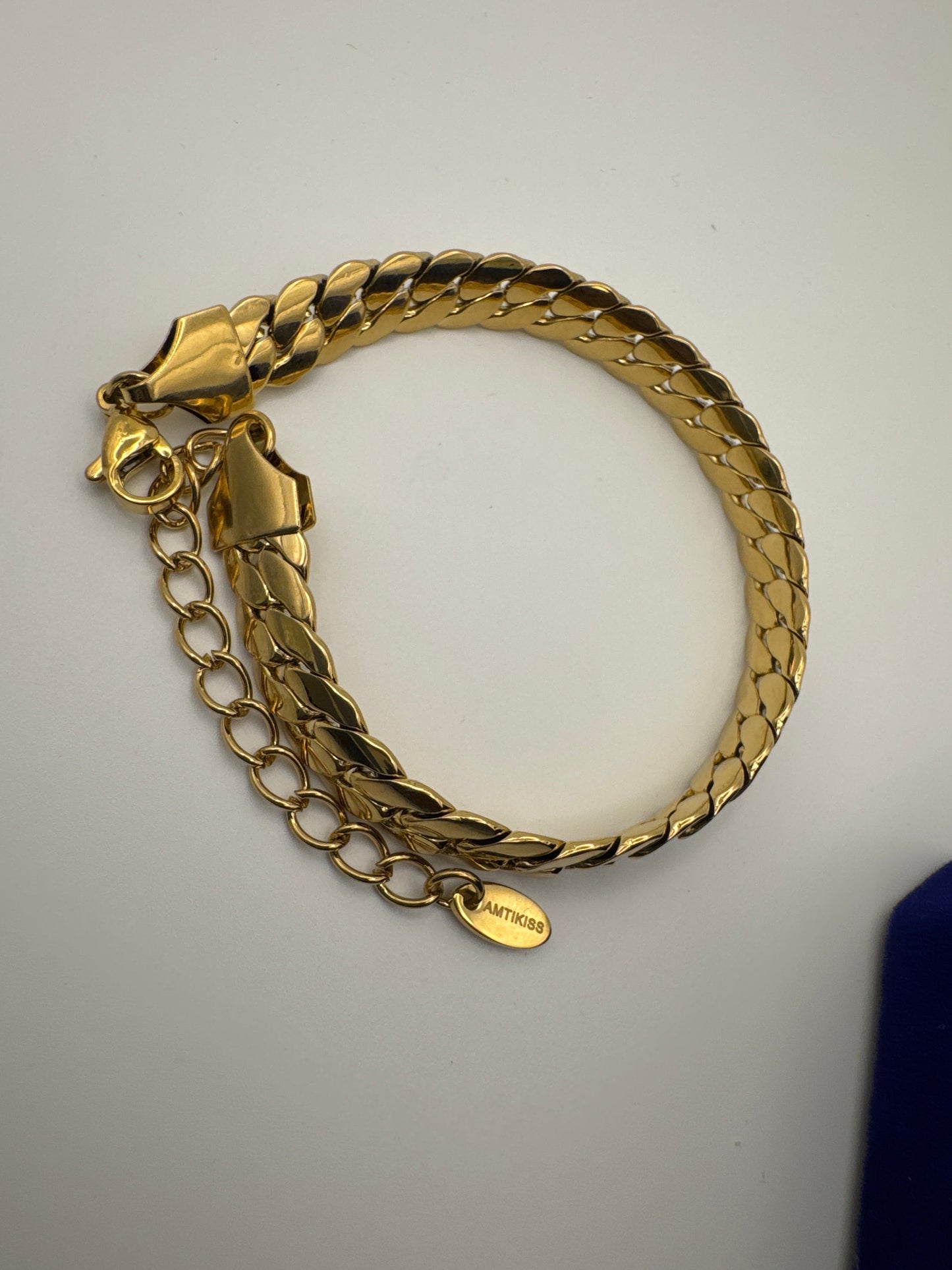 Hypoallergenic Gold Chain Cuban Bracelet Nickel Free Stainless Steel Jewelry