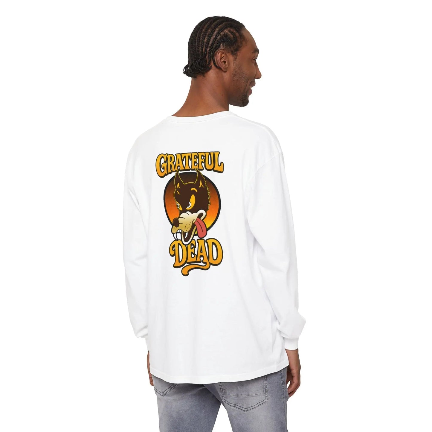 Garment-Dyed Two-Sided Long Sleeve T-Shirt 100% Cotton The Wolf Vineyard Collection