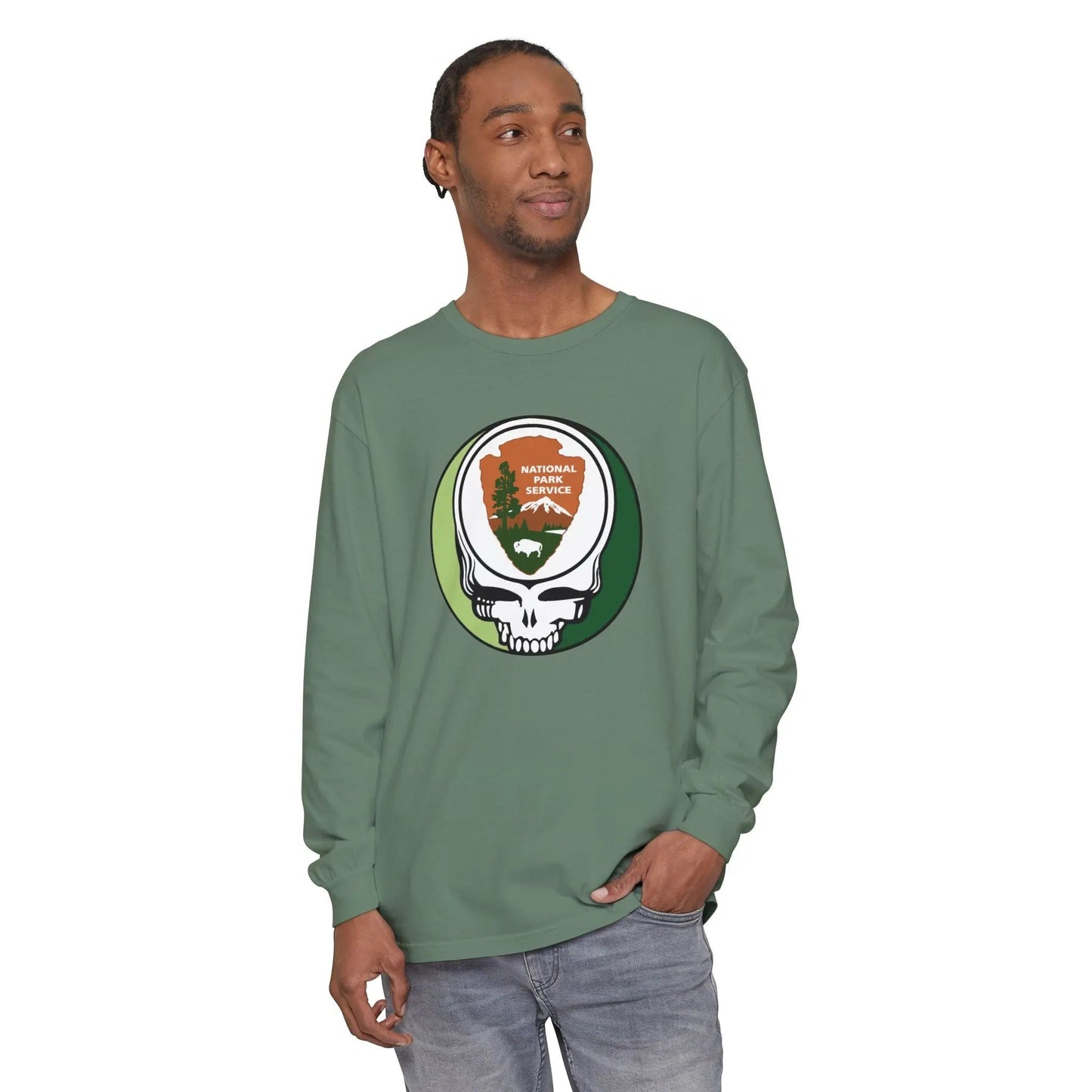 Garment-Dyed Long Sleeve T-Shirt Ring-Spun Cotton National Park Service Vineyard Collection