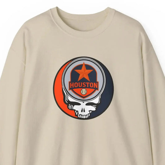 Grateful Dead Houston Baseball Edition Stealie Crewneck Sweatshirt MLB
